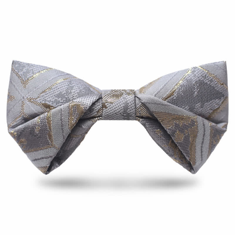 Men's Timeless Delicate Gold Jacquard Bow Tie