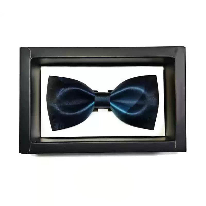 Men's Navy & Teal Forest Night Scene Bow Tie