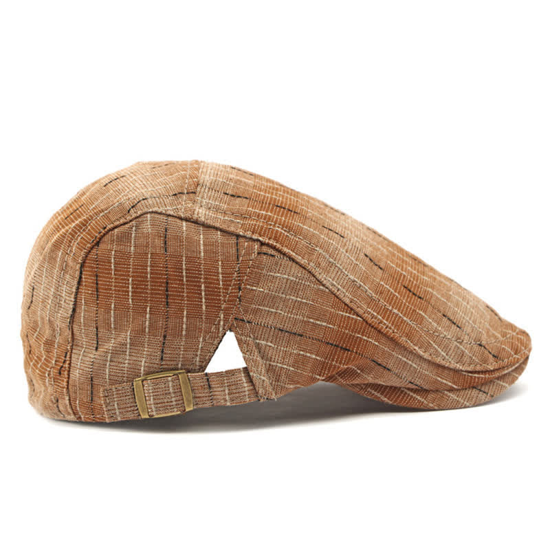 Classic Striped Casual Peaked Flat Beret Hat