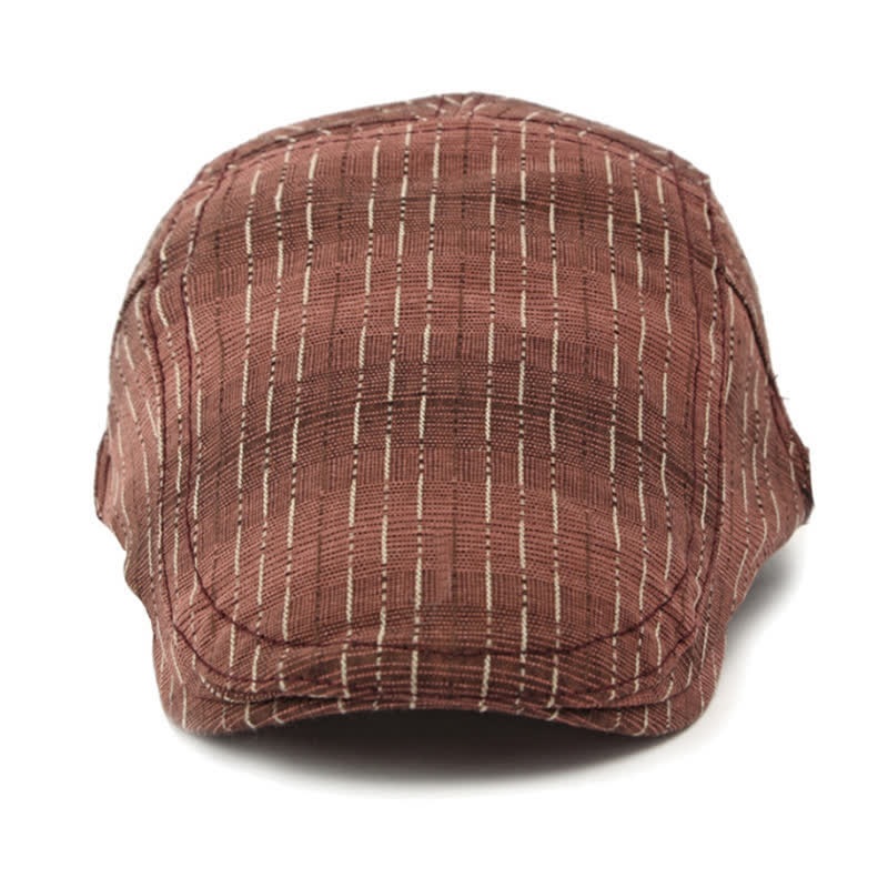 Classic Striped Casual Peaked Flat Beret Hat