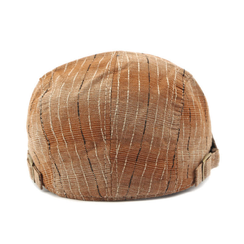 Classic Striped Casual Peaked Flat Beret Hat