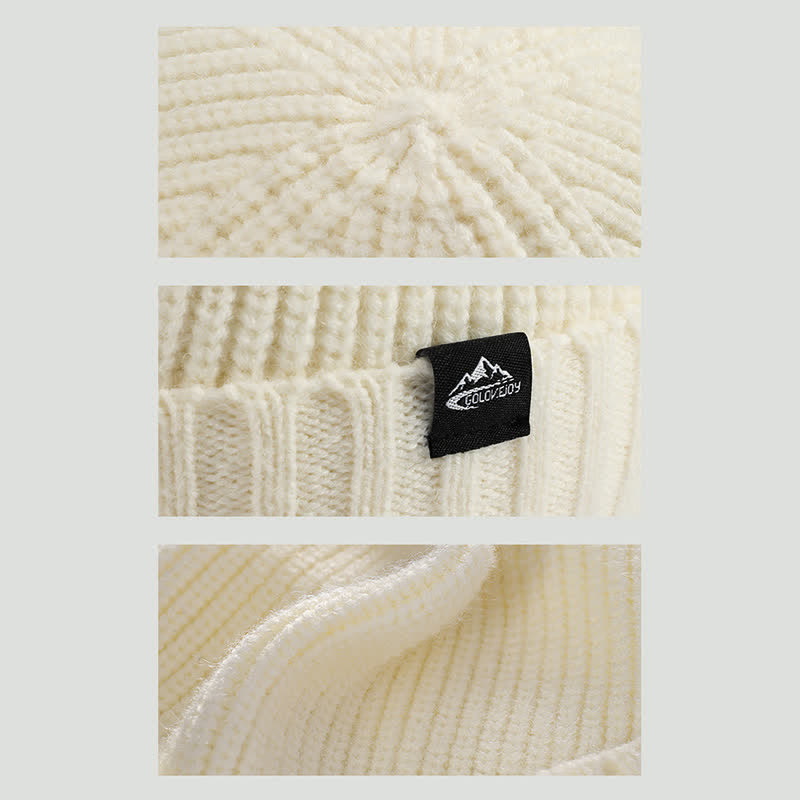 Comfortable Elastic Beanie Short Brim Knitted Hat - image 7