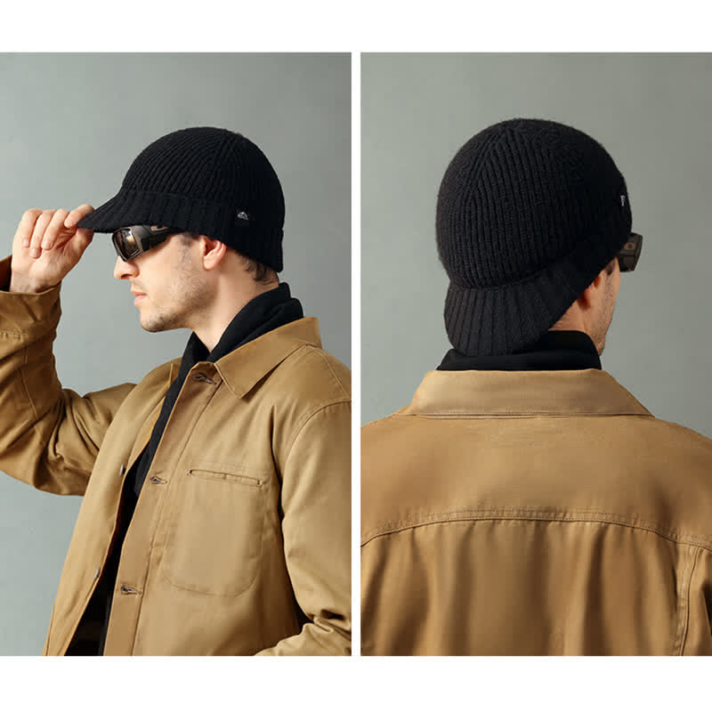 Comfortable Elastic Beanie Short Brim Knitted Hat - image 4