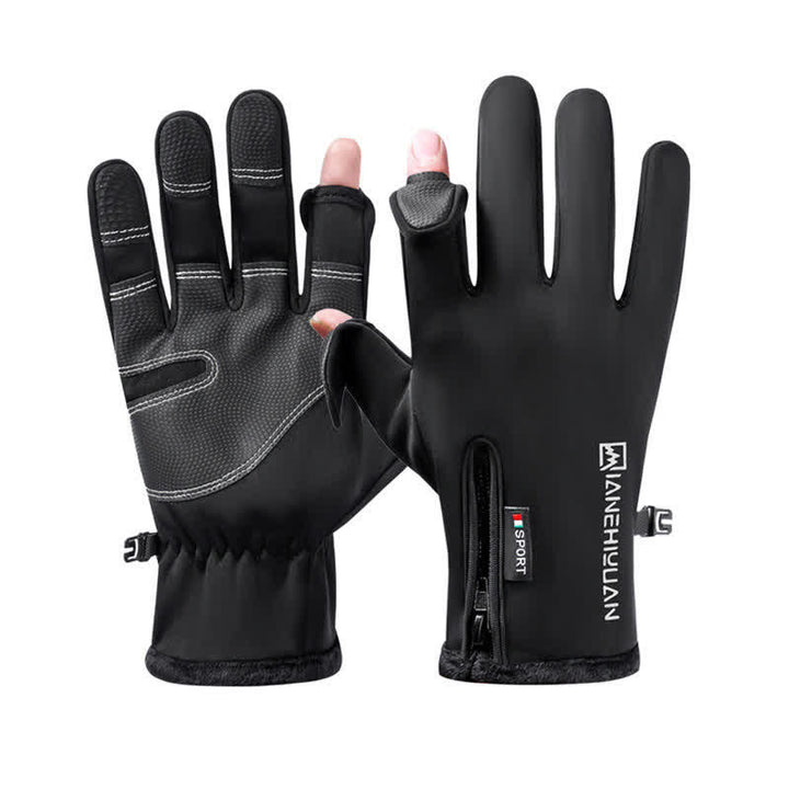 Openable Fingers Flap Zippered Anti-Slip Workout Gloves