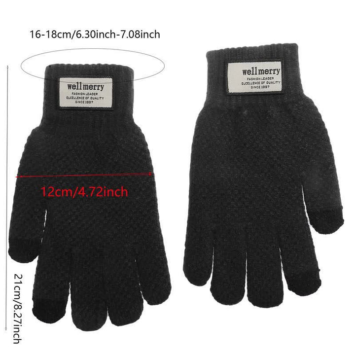 Warm Screentouch Knitting Wool Thickened Gloves