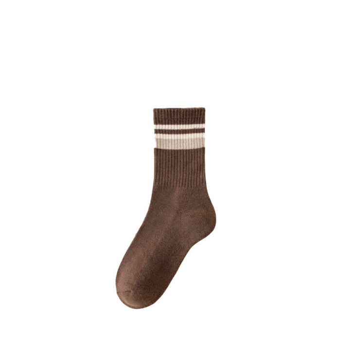 Classic Stripe Thicken Crew Socks