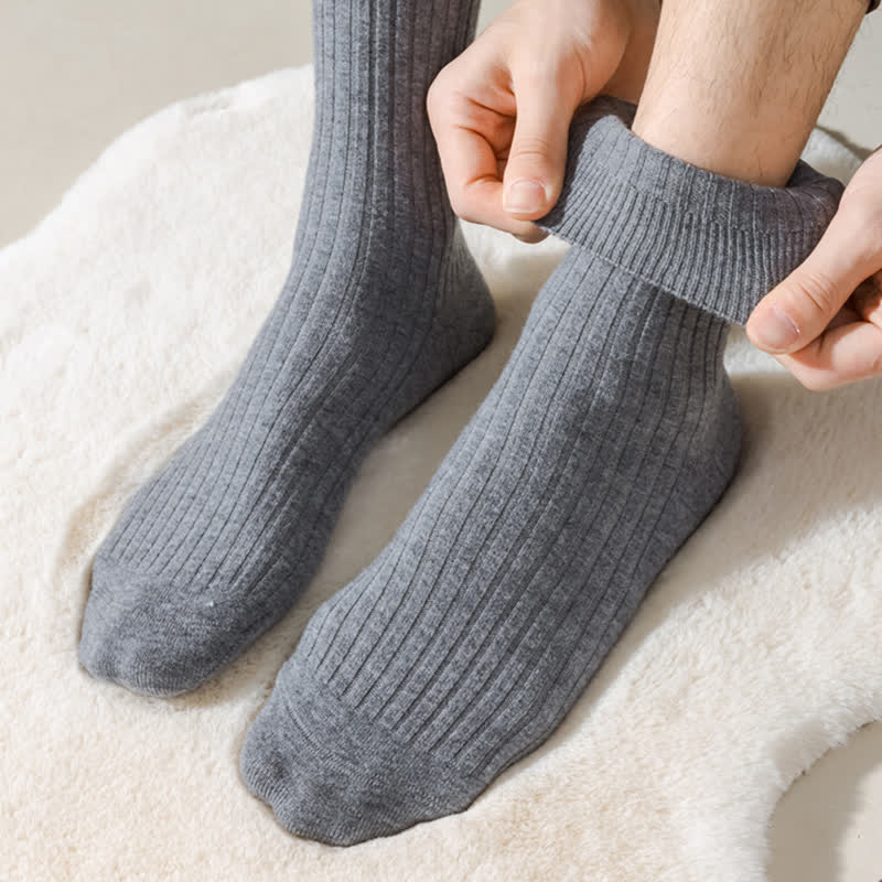 Men's Solid Color Comfortable Breathable Crew Socks