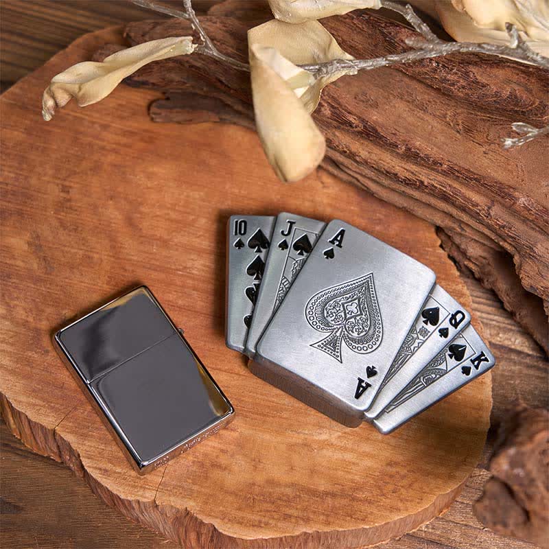 Ace Poker DIY Lighter Buckle Ghost Goat Ring Bundle Set