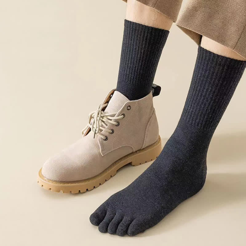 Men's Leisure Split-Toe Wool Athletic Crew Socks