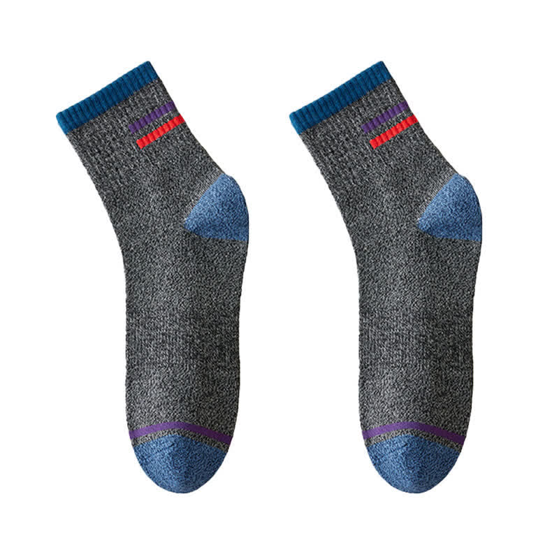 Men's Trendy Striped Pattern Crew Socks