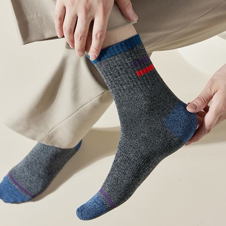 Men's Trendy Striped Pattern Crew Socks