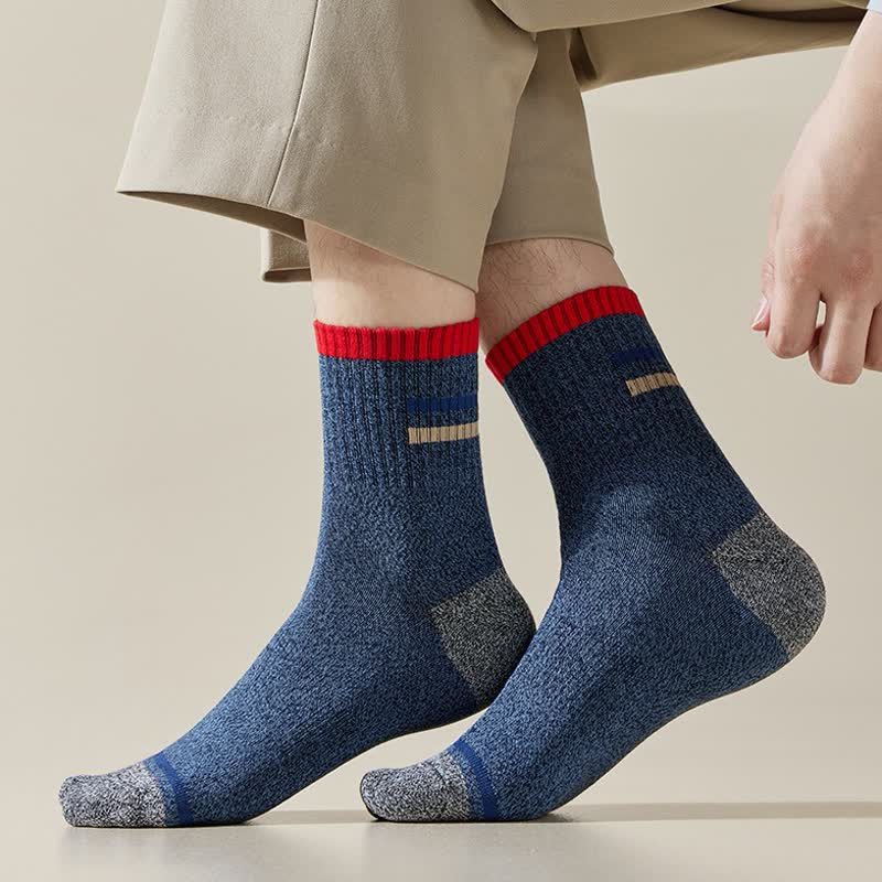 Men's Trendy Striped Pattern Crew Socks