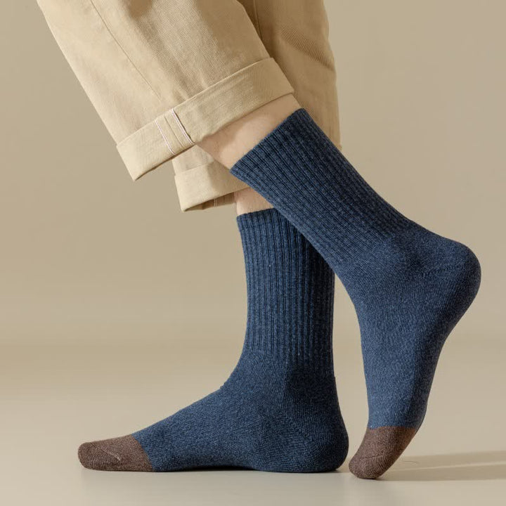 Men's Color Matching Thickened Cotton Crew Socks