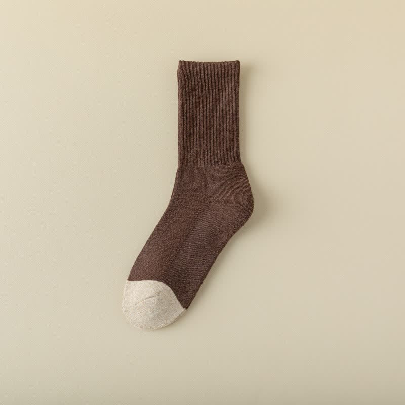 Men's Color Matching Thickened Cotton Crew Socks