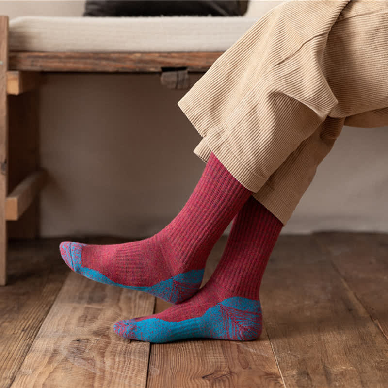 Men's Fancy Abstract Pattern Warm Crew Socks