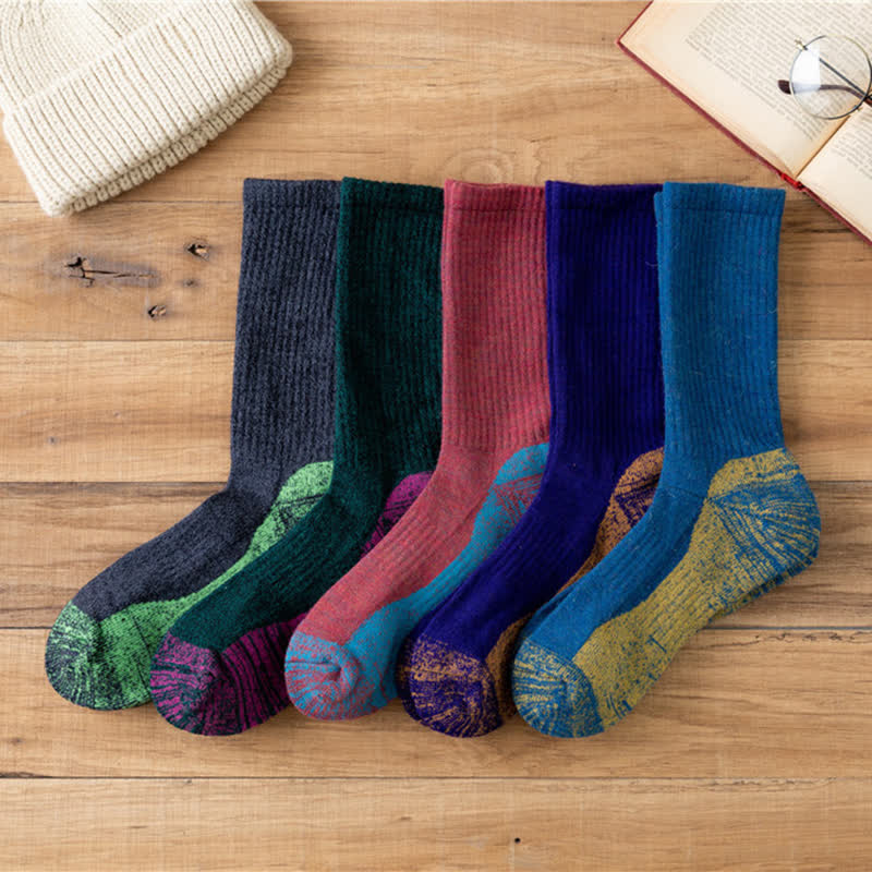 Men's Fancy Abstract Pattern Warm Crew Socks