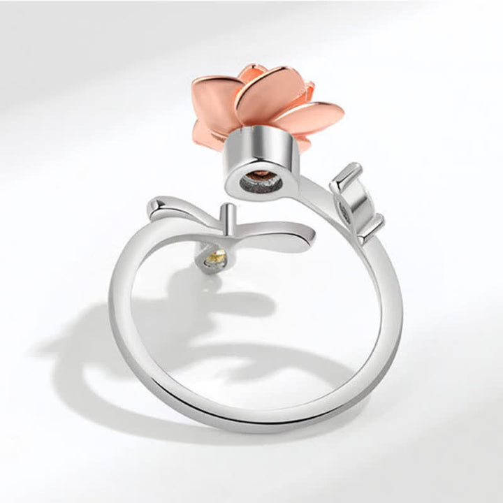 Fidget Spinning Sunflower Rose Bee Adjustable Ring - image 7
