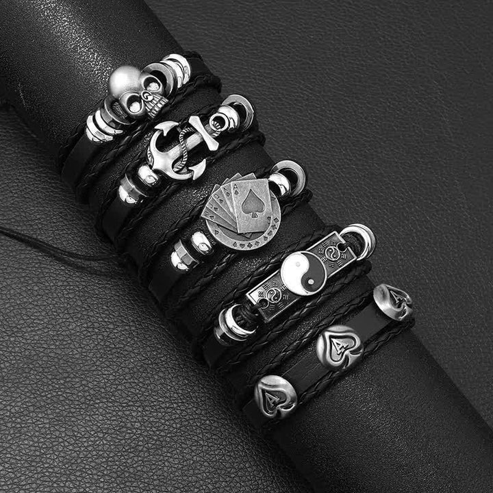 Stylish Accessories Gothic Bracelet Ring Necklace