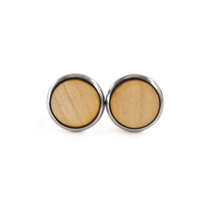 Men's Round Business Wedding Wooden Cufflinks - image 6