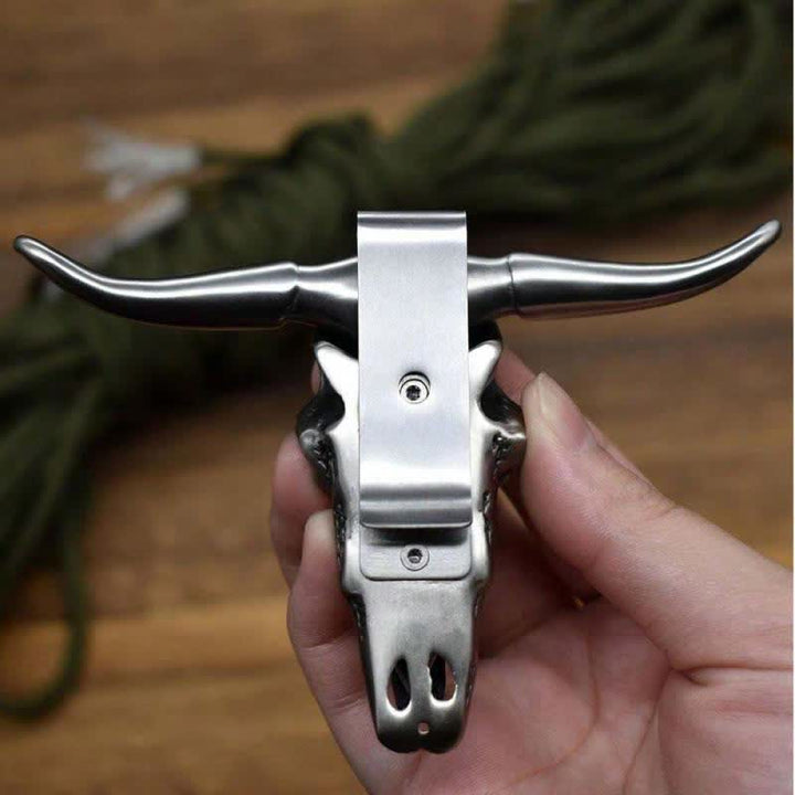 Longhorn Bull Head Multi-function EDC Tool Pendant Belt Buckle - image 4