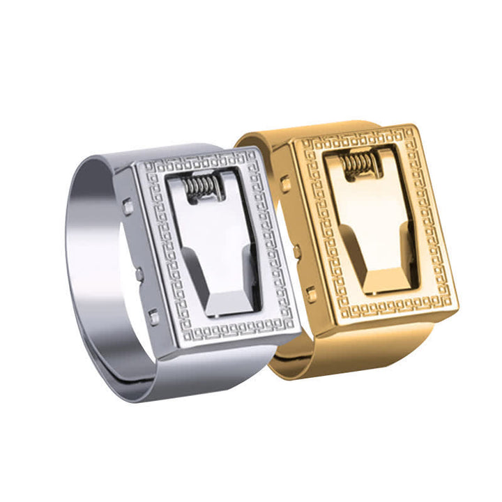 Multi-Functional Hidden Blade Adjustable Ring - Gold（1Pcs) - image 0