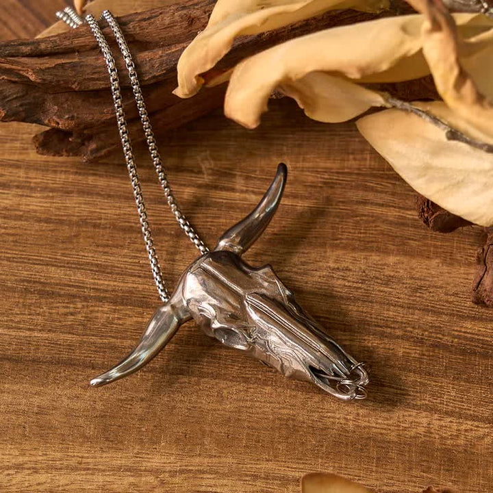 Deer DIY Hidden Knife Belt Buckle Longhorn Bull Pendant Ring Bundle Set - image 4