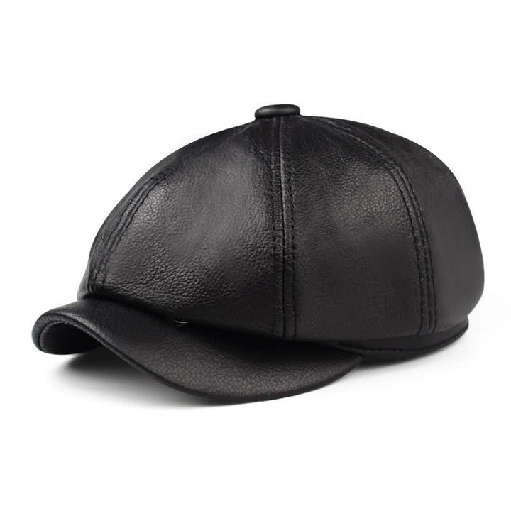 Classic Newsboy Retro Gatsby Leather Beret Hat