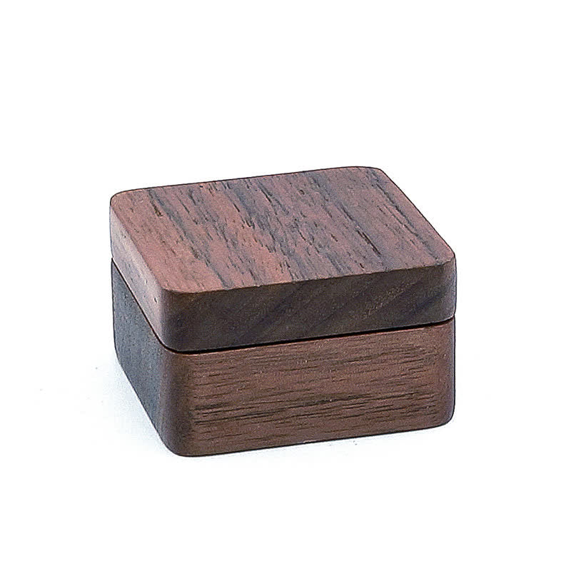Men's Engrave Letter Box Black Walnut Wooden Cufflinks - image 7