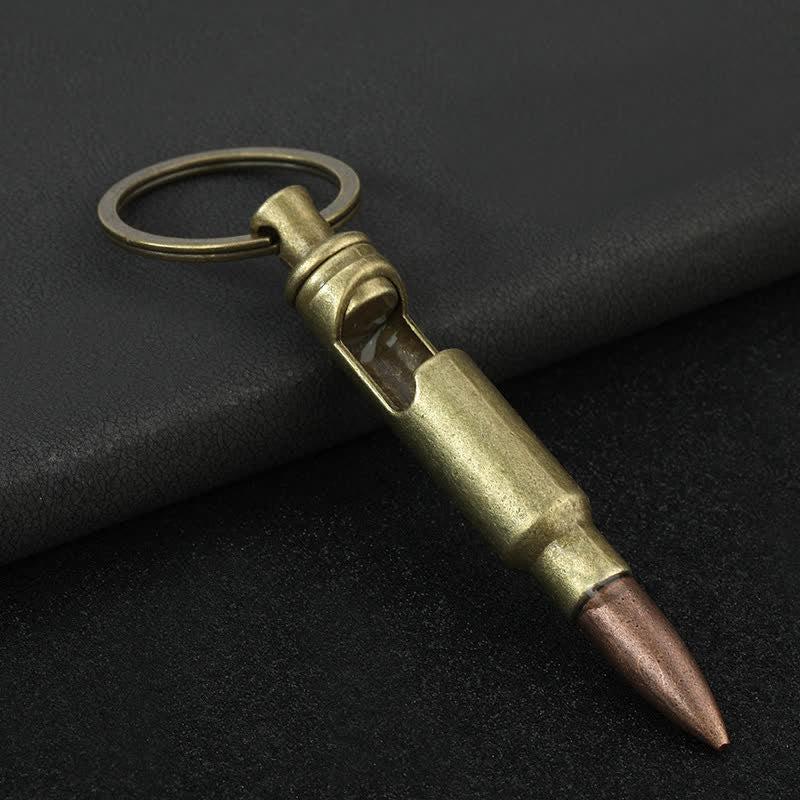 Antique Bottle Opener Bullet-Shaped Keychain