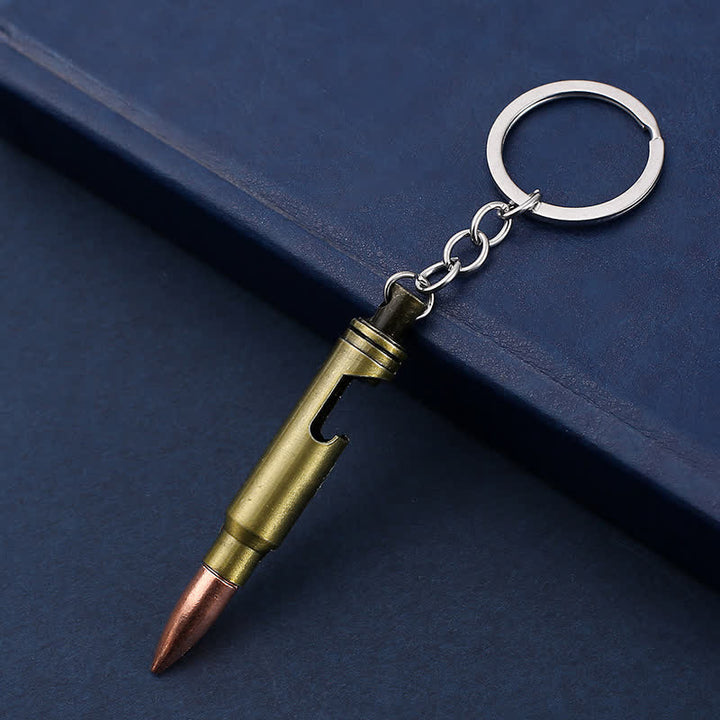 Bullet-Shaped Portable Bottle Opener Creative Keychain