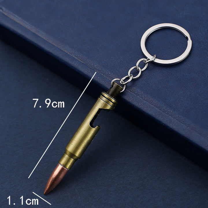 Bullet-Shaped Portable Bottle Opener Creative Keychain