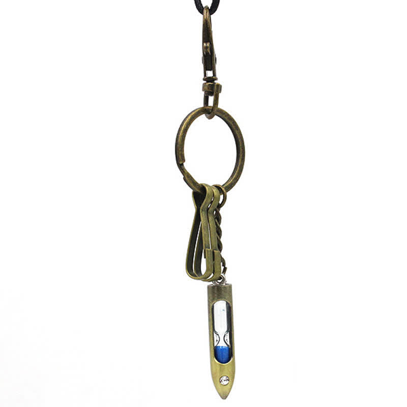 Classic Hourglass Bullet-Shaped Keychain