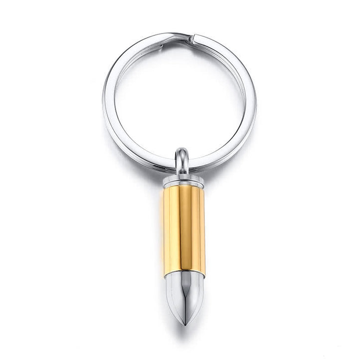 Outdoor Micro Pill Holder Bullet-Shaped Keychain