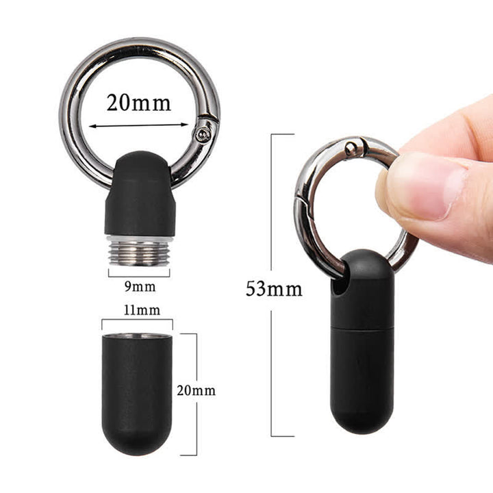 Compact Mini Size Waterproof Pill Container Keychain