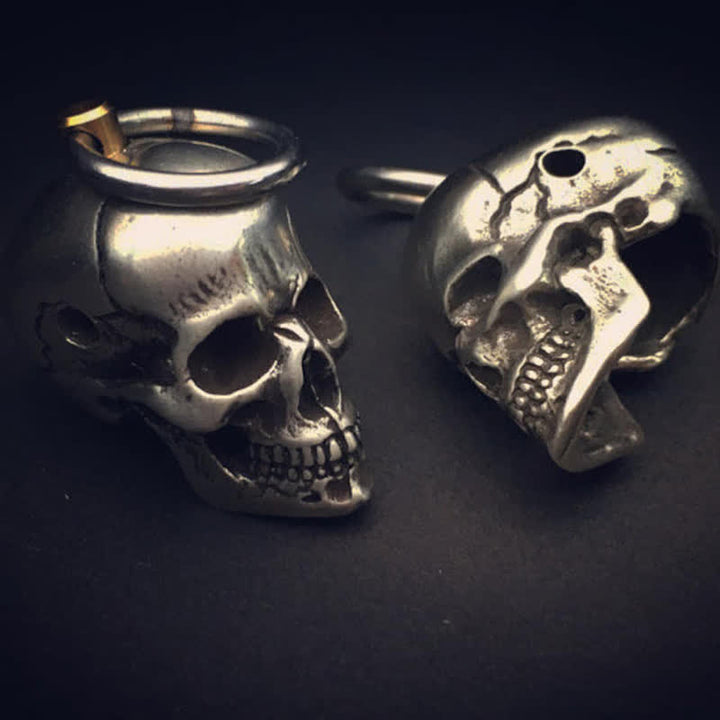 Horrible Skull Head Rotating Keychain Pendant