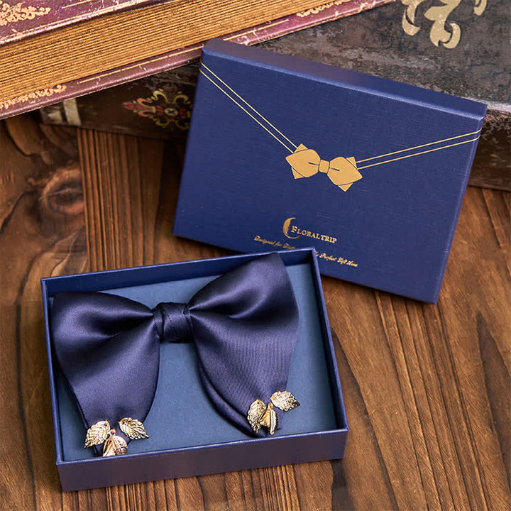 Parent-child Bow Ties Luxurious Wooden Gift Box