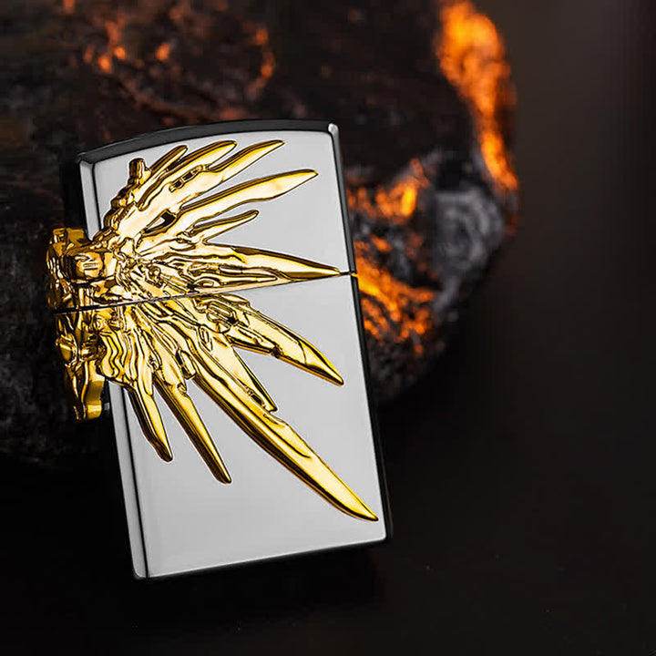 Three Sides 3D Wings Relief Refillable Butane Lighter - image 5