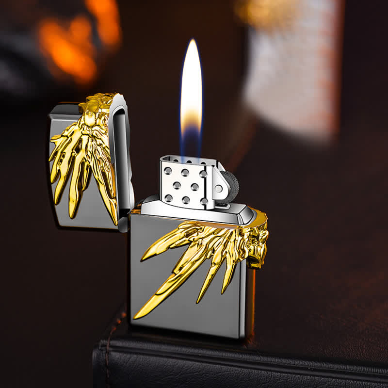 Three Sides 3D Wings Relief Refillable Butane Lighter - image 2