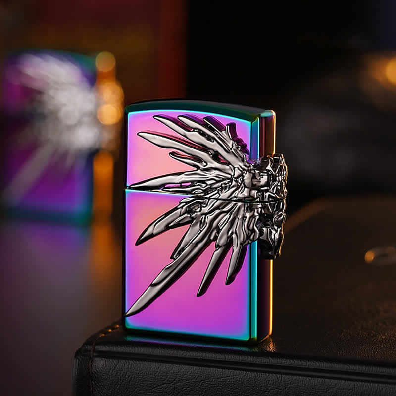 Three Sides 3D Wings Relief Refillable Butane Lighter