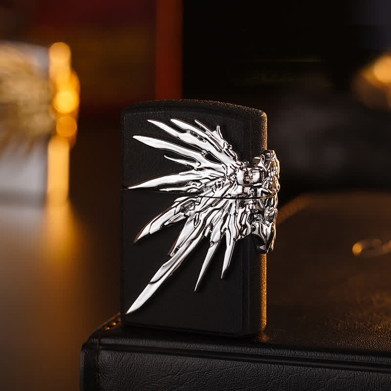 Three Sides 3D Wings Relief Refillable Butane Lighter