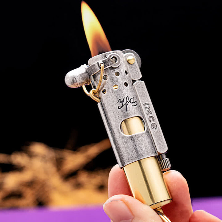 Brass Military Pull Adjustment Refillable Kerosene Lighter