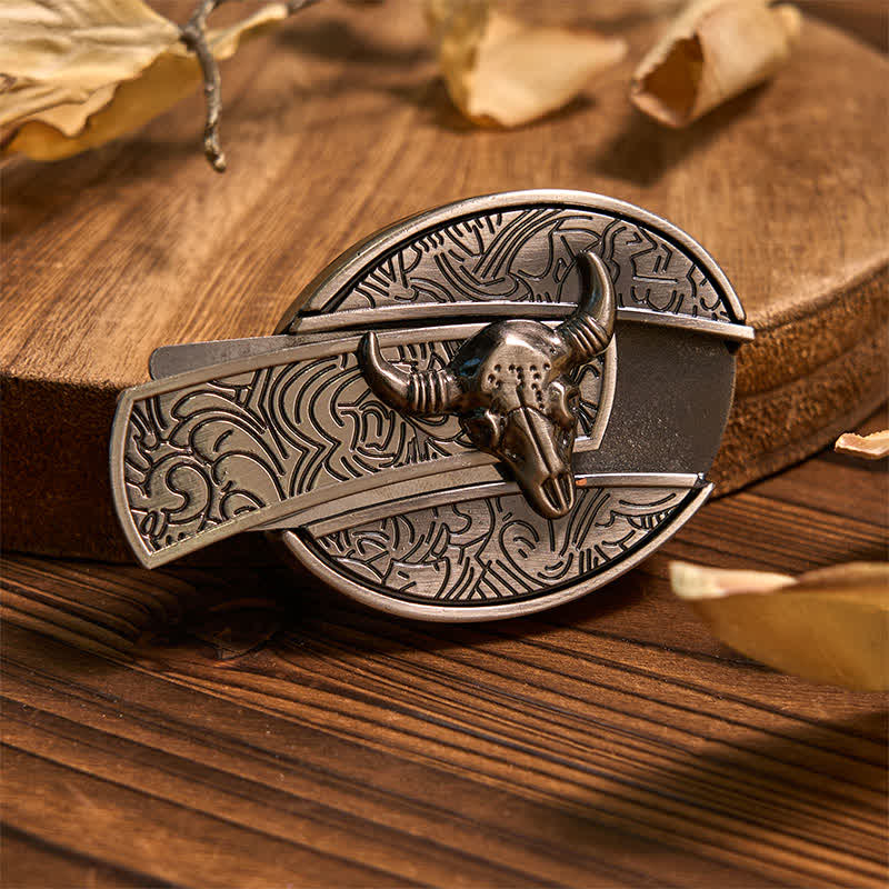 Turquoise Longhorn Bull DIY Hidden Knife Belt Buckle Pendant Ring Bundle Set - image 1