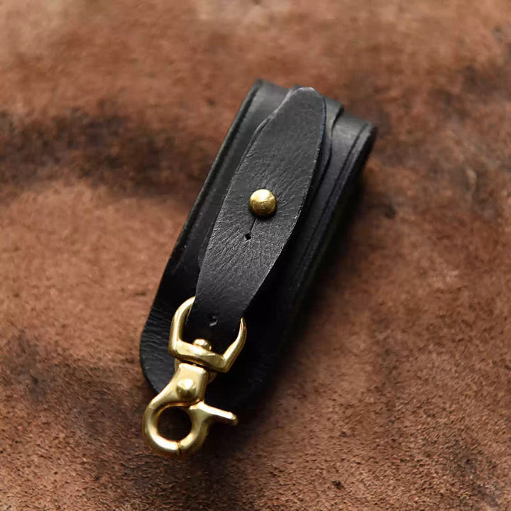 Handmade Belt Loop Key Hanging Holder Leather Keychain