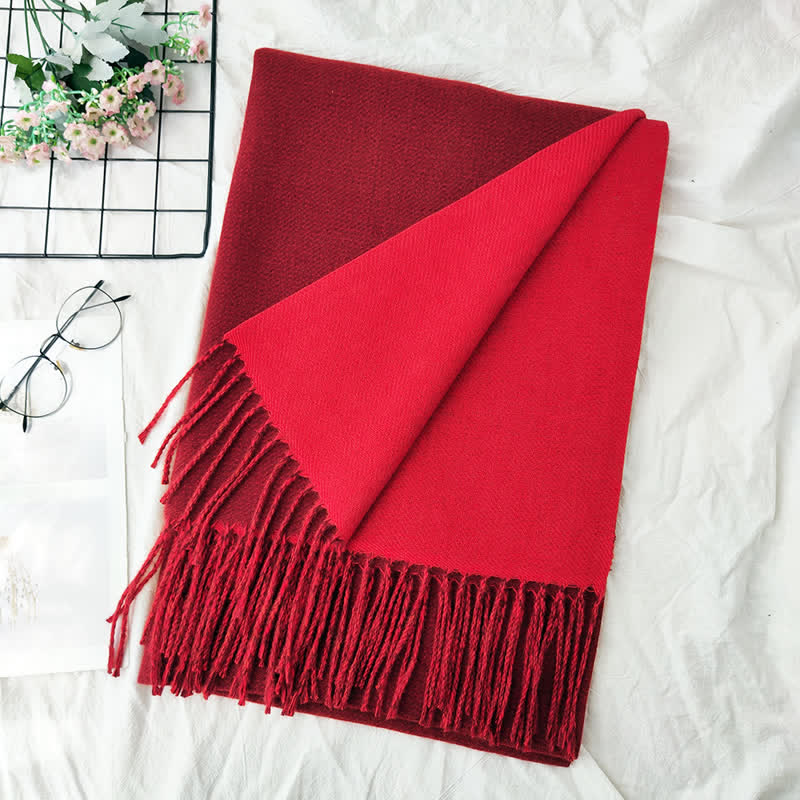 Unisex Double-Sided Two-Color Fashion Scarf