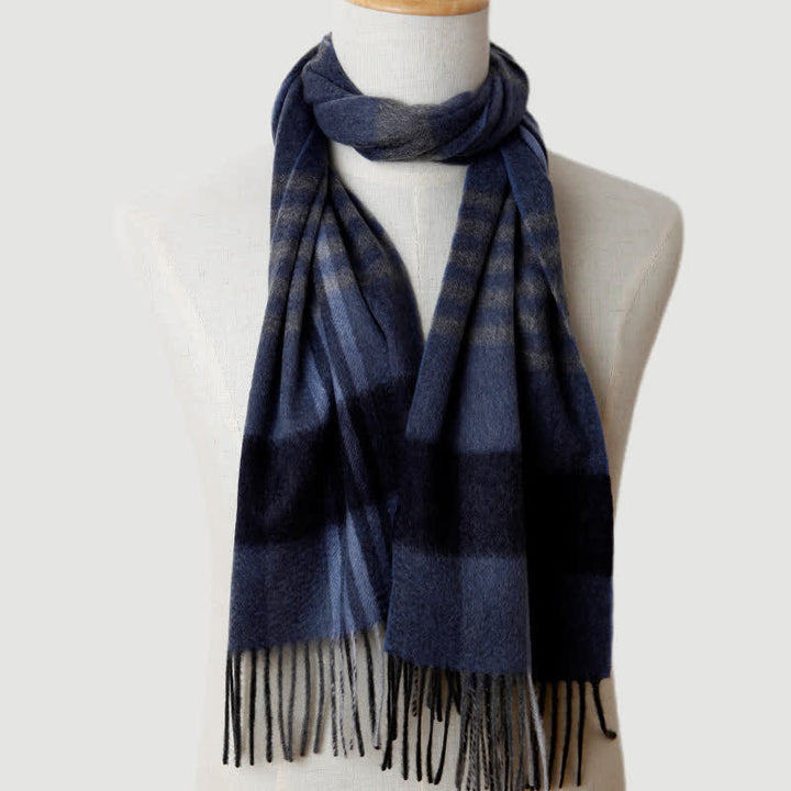 Men's Gentleman Three Colors Matching Plaid Cashmere Scarf