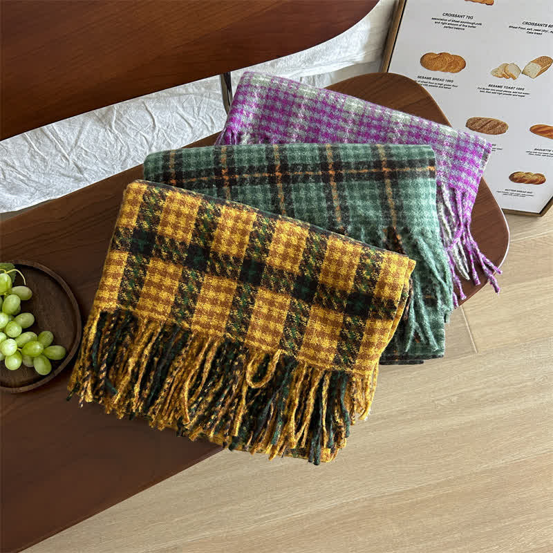 Unisex Generous Plaid Fashion Winter Scarf