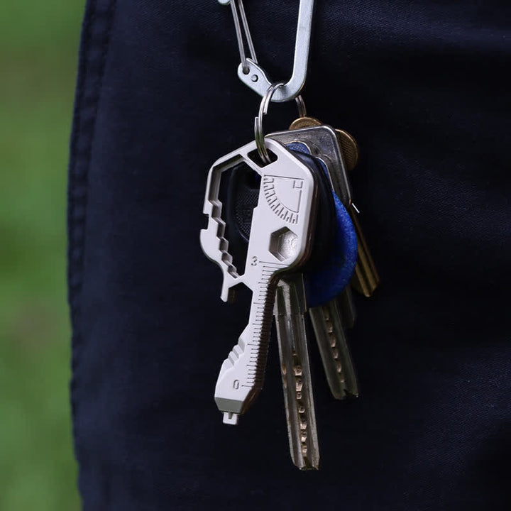 Mini Utility 11 In 1 Key-Shaped Common Tools Keychain - image 0