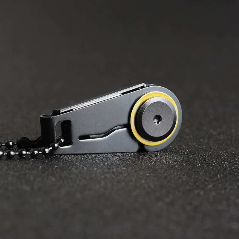 Black EDC Folding Knife Portable Tactical Keychain