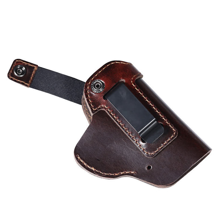 Leather Holster Belt Clip With Retention Strap Belt Bag