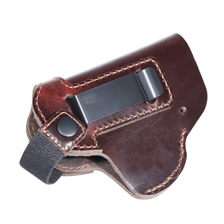 Leather Holster Belt Clip With Retention Strap Belt Bag